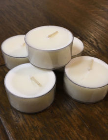 10pk 120hr/pack CHRISTMAS PUDDING Scented EARTHY BROWN Eco SOY TEA LIGHT CANDLES 